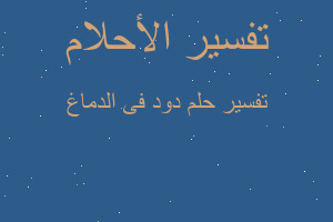 تفسير دود فى الدماغ في المنام