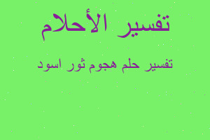 تفسير هجوم ثور اسود في المنام