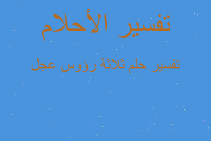 تفسير ثلاثة رؤوس عجل في المنام