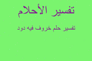 تفسير خروف فيه دود في المنام