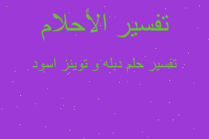 تفسير دبله و توينز اسود في المنام