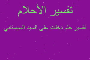 تفسير دخلت على السيد السيستاني في المنام