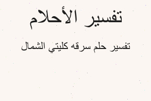 تفسير سرقه كليتي الشمال في المنام تفسير سرقه كليتي الشمال في المنام