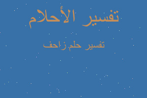 تفسير زاحف في المنام