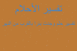 تفسير وجدت بئرا بالقرب من النهر في المنام تفسير وجدت بئرا بالقرب من النهر في المنام