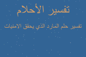 تفسير المارد الذي يحقق الامنيات في المنام