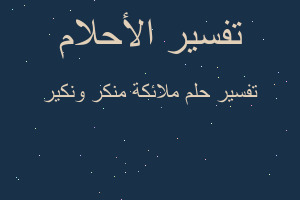 تفسير ملائكة منكر ونكير في المنام