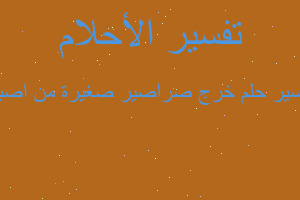 تفسير خرج صراصير صغيرة من اصبع في المنام تفسير خرج صراصير صغيرة من اصبع في المنام