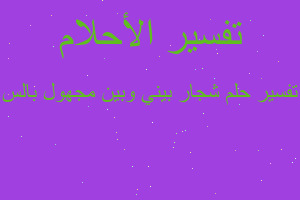 تفسير شجار بيني وبين مجهول بالس في المنام