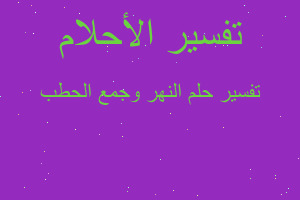 تفسير النهر وجمع الحطب في المنام تفسير النهر وجمع الحطب في المنام