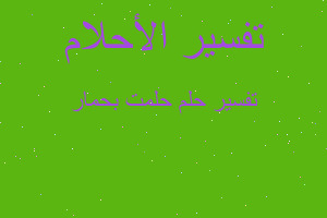 تفسير حلمت بحمار في المنام