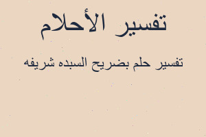 تفسير بضريح السبده شريفه في المنام