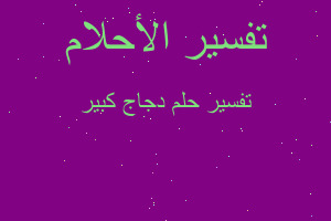 تفسير دجاج كبير في المنام