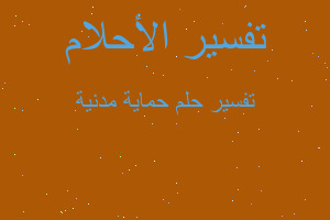 تفسير حماية مدنية في المنام