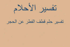 تفسير قطف الفطر عن الحجر في المنام