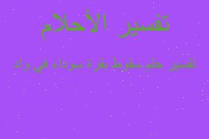 تفسير سقوط بقرة سوداء في واد في المنام