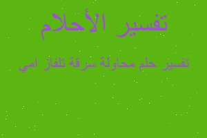 تفسير محاولة سرقة تلفاز امي في المنام