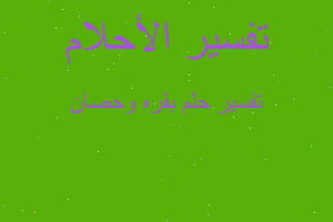 تفسير بقره وحصان في المنام تفسير بقره وحصان في المنام