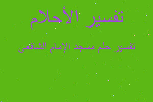 تفسير مسجد الإمام الشافعى في المنام