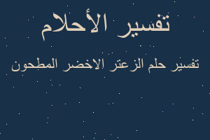 تفسير الزعتر الاخضر المطحون في المنام