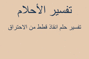 تفسير انقاذ قطط من الاحتراق في المنام تفسير انقاذ قطط من الاحتراق في المنام