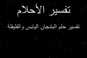 تفسير البتنجان اليابس والفليفلة في المنام
