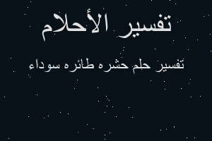 تفسير حشره طائره سوداء في المنام