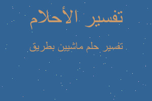 تفسير ماشيين بطريق في المنام تفسير ماشيين بطريق في المنام