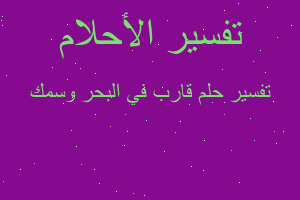 تفسير قارب في البحر وسمك في المنام تفسير قارب في البحر وسمك في المنام