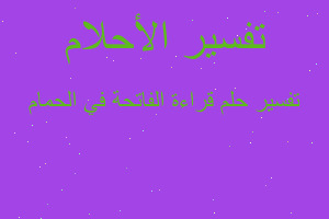 تفسير قراءة الفاتحة في الحمام في المنام تفسير قراءة الفاتحة في الحمام في المنام