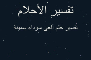 تفسير أفعى سوداء سمينة في المنام