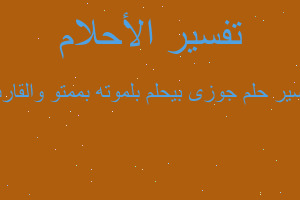 تفسير جوزى بيحلم بلموته بممتو والقارب في المنام