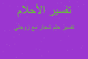 تفسير شجار مع زوجتي في المنام