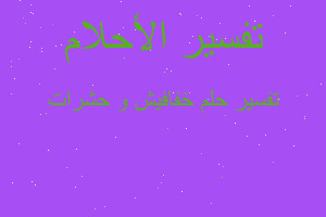 تفسير خفافيش و حشرات في المنام