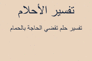 تفسير تقضي الحاجة بالحمام في المنام