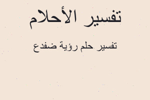 تفسير رؤية ضفدع في المنام