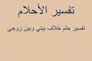 تفسير خلاف بيني وبين زوجي في المنام