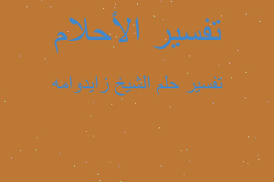 تفسير الشيخ زايدوامه في المنام