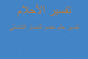 تفسير عضو للحمار التناسلي في المنام