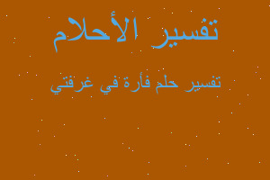 تفسير فأرة في غرفتي في المنام تفسير فأرة في غرفتي في المنام