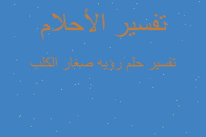 تفسير رؤيه صغار الكلب في المنام