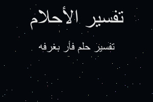 تفسير فأر بغرفه في المنام