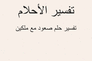 تفسير صعود مع ملكين في المنام