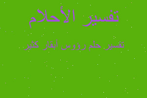 تفسير رؤوس أبقار كثير في المنام