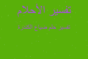 تفسير ضياع الكندرة في المنام تفسير ضياع الكندرة في المنام