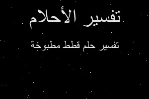 تفسير قطط مطبوخة في المنام تفسير قطط مطبوخة في المنام
