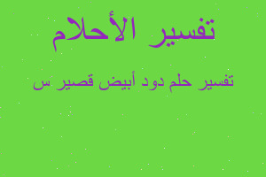 تفسير دود أبيض قصير س في المنام