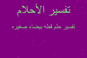 تفسير قطه بيضاء صغيره في المنام