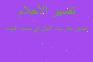 تفسير بيت النمل في صاله البيت في المنام