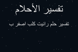 تفسير رائيت كلب اصفر ب في المنام تفسير رائيت كلب اصفر ب في المنام